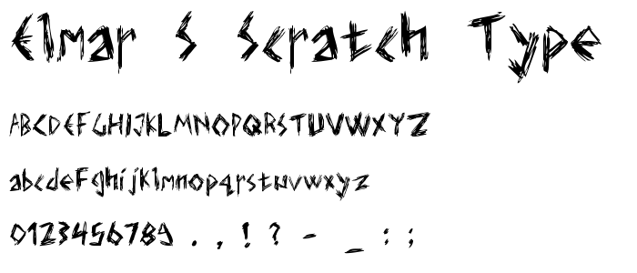 Elmar_s scratch type font